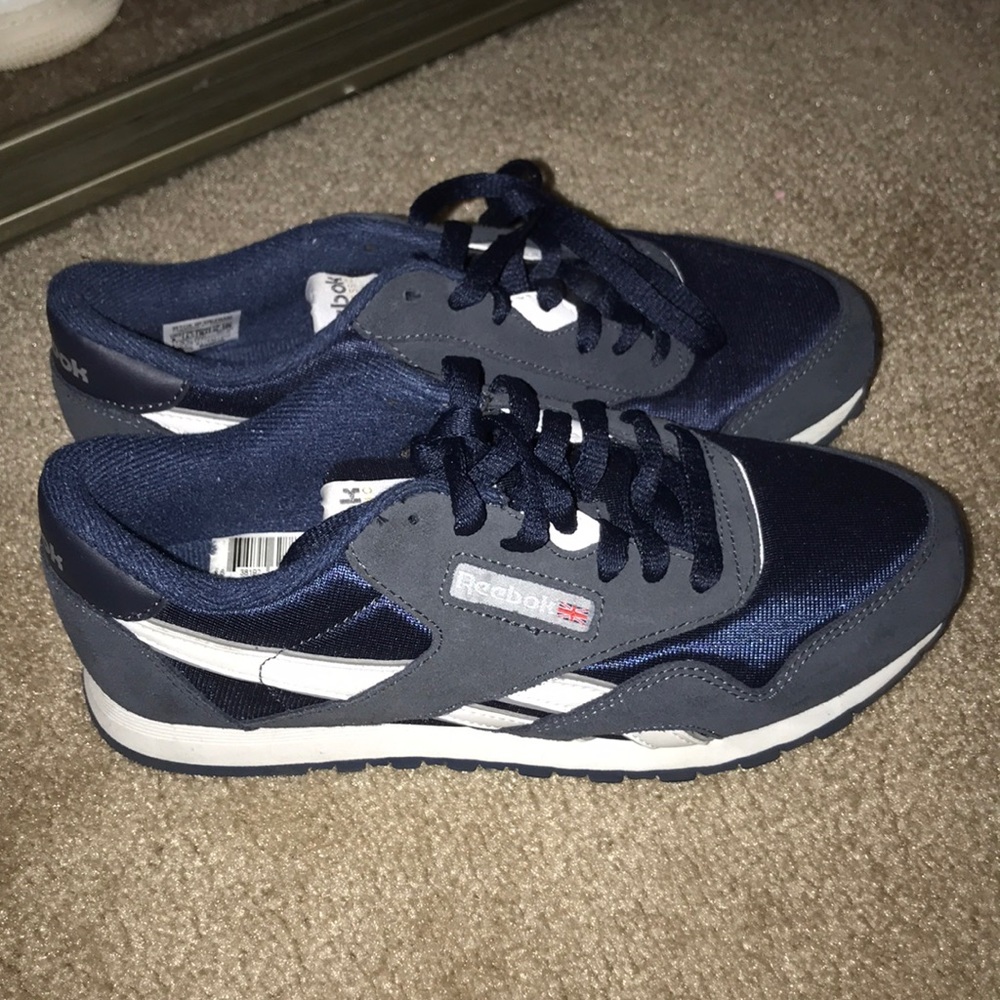 Navy Reebok shoes